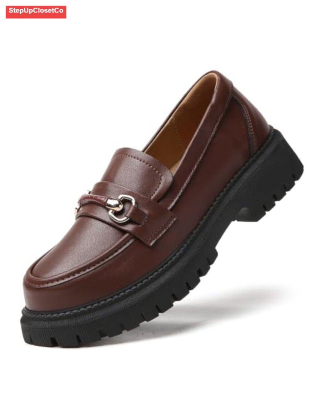 Women's Platform Penny Loafers Slip-On Business Office Dress Shoes